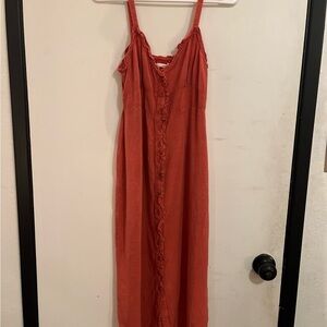 Elegant Rust Maxi Dress